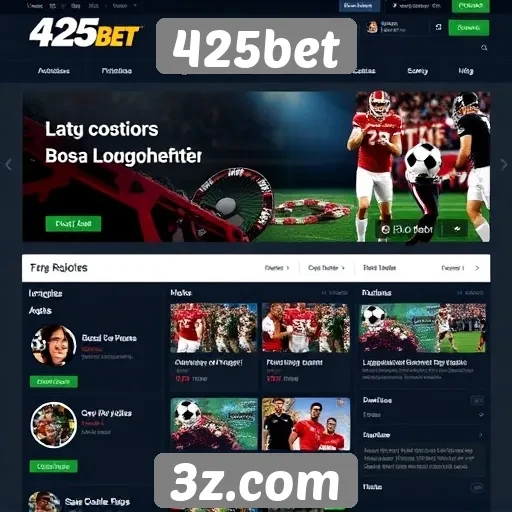 Análise das funcionalidades do site 425bet